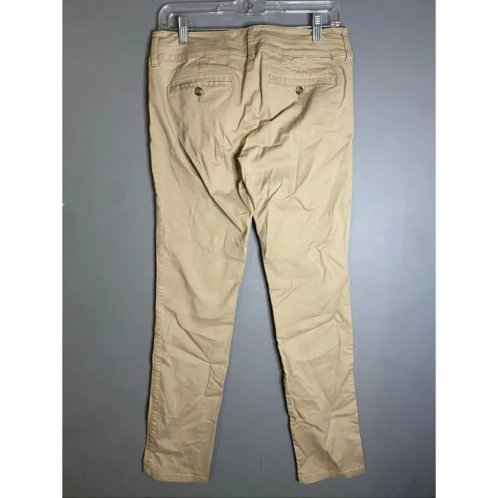 American Eagle Brown Kakhi Skinny Stretch Pants Size 4 NWOT